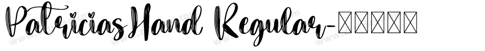 PatriciasHand Regular字体转换